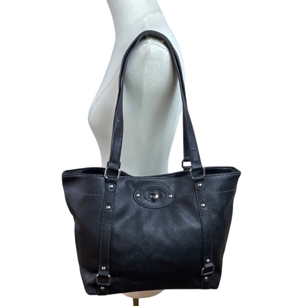 Franco Sarto Classic Black Tote Bag
